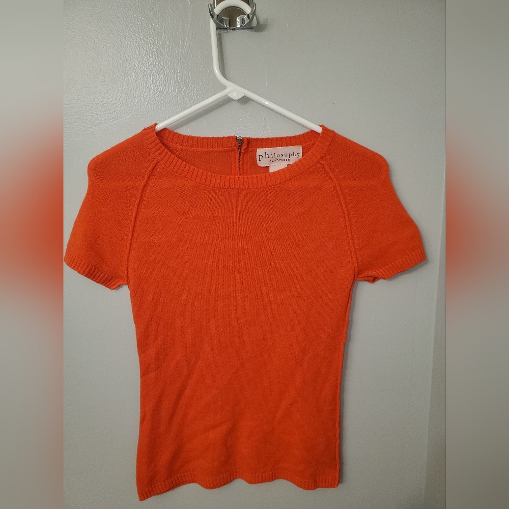 Philosophy Cashmere Sweater  Orange Small NWOT